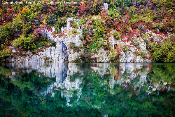 Autumn Reflections of Lake and Mountain Picture Board by Artur Bogacki