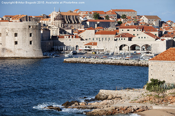 Dubrovnik Old City Skyline Picture Board by Artur Bogacki
