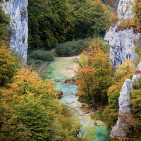 Buy canvas prints of Valley Landscape in Autumn by Artur Bogacki