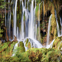 Buy canvas prints of Autumn Waterfall by Artur Bogacki