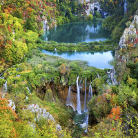 Buy canvas prints of Plitvice Lakes in Autumn by Artur Bogacki