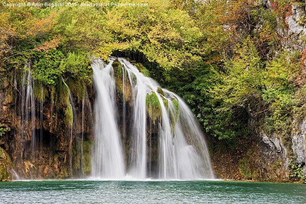 Fall Waterfall Picture Board by Artur Bogacki