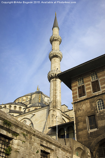 Blue Mosque Minaret in Istanbul Picture Board by Artur Bogacki