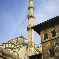 Buy canvas prints of Blue Mosque Minaret in Istanbul by Artur Bogacki