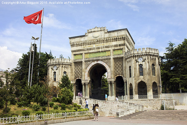 Istanbul University Main Gate Picture Board by Artur Bogacki