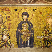 Buy canvas prints of Byzantine Mosaic in Hagia Sophia by Artur Bogacki