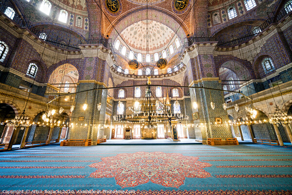 New Mosque Interior in Istanbul Picture Board by Artur Bogacki