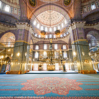 Buy canvas prints of New Mosque Interior in Istanbul by Artur Bogacki