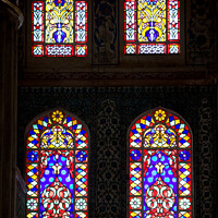 Buy canvas prints of Blue Mosque Stained Glass Windows by Artur Bogacki