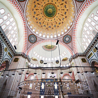 Buy canvas prints of Suleymaniye Mosque Interior by Artur Bogacki