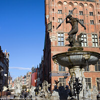 Buy canvas prints of Neptune Fountain in Gdansk by Artur Bogacki