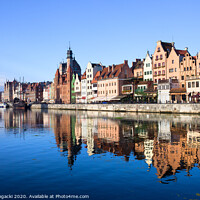 Buy canvas prints of Gdansk Old Town and Motlawa River by Artur Bogacki