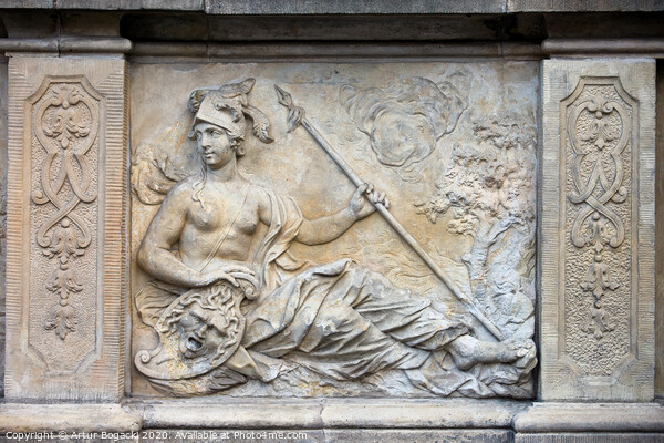 Athena Relief in Gdansk Picture Board by Artur Bogacki