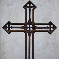 Buy canvas prints of Old Rusty Vintage Cross by Artur Bogacki