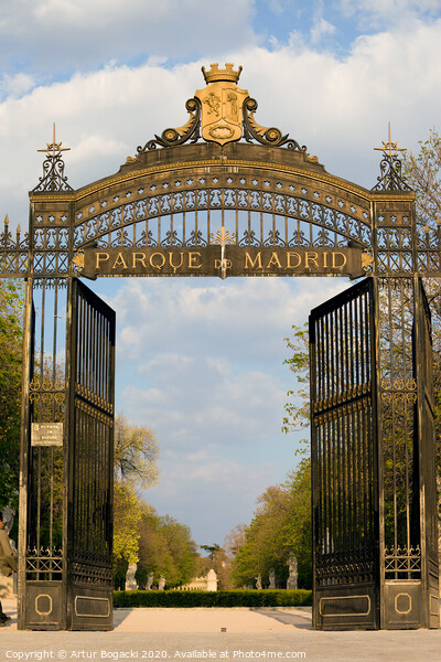 Retiro Park Entrance in Madrid Picture Board by Artur Bogacki
