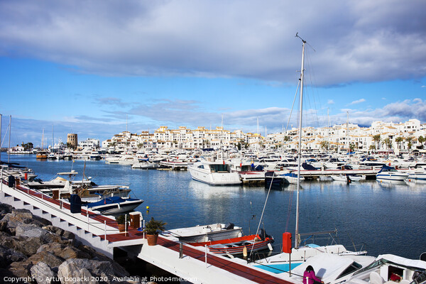 Puerto Banus Marina in Spain Picture Board by Artur Bogacki