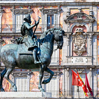Buy canvas prints of Statue of King Philip III at Plaza Mayor by Artur Bogacki