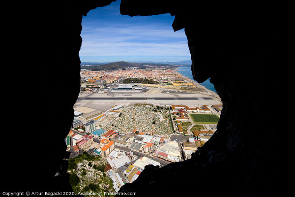 View From Inside Of The Gibraltar Rock Picture Board by Artur Bogacki