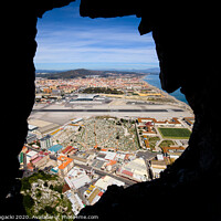 Buy canvas prints of View From Inside Of The Gibraltar Rock by Artur Bogacki
