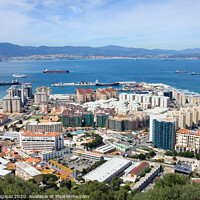 Buy canvas prints of Gibraltar Town and Bay by Artur Bogacki