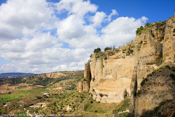 Andalusia Landscape With Ronda Cliff Picture Board by Artur Bogacki