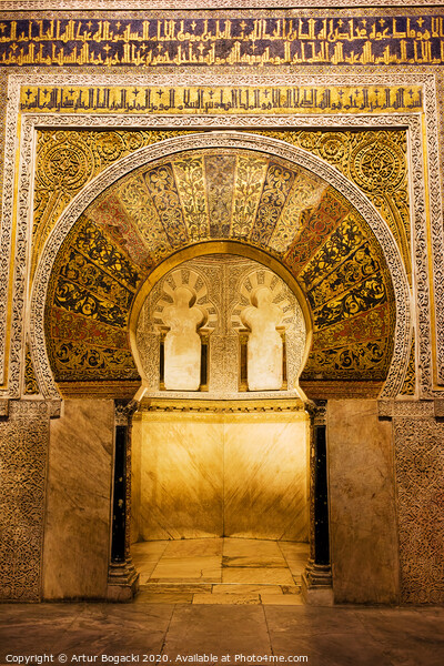 Mihrab in Great Mosque of Cordoba Picture Board by Artur Bogacki