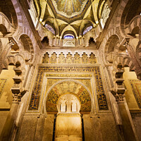 Buy canvas prints of Mihrab and Ceiling of Mezquita in Cordoba by Artur Bogacki