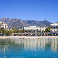 Buy canvas prints of Resort City of Marbella in Spain by Artur Bogacki
