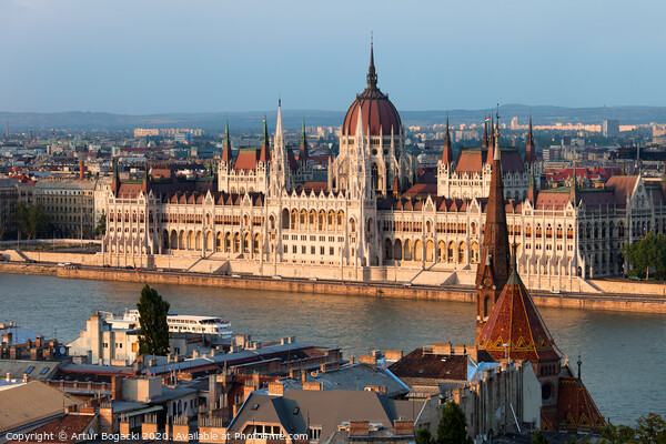 Parliament Building in Budapest at Sunset Picture Board by Artur Bogacki