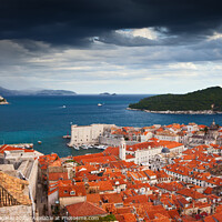 Buy canvas prints of Old Town of Dubrovnik and Lokrum Island by Artur Bogacki