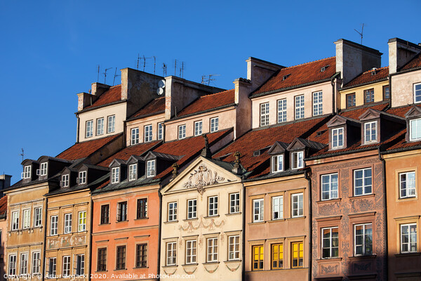 Old Town Tenement Houses in Warsaw Picture Board by Artur Bogacki