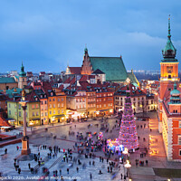 Buy canvas prints of Old Town of Warsaw at Dusk by Artur Bogacki