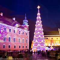 Buy canvas prints of Christmas Tree in Warsaw Old Town by Artur Bogacki