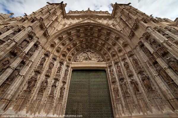 Door of Assumption of Seville Cathedral Picture Board by Artur Bogacki