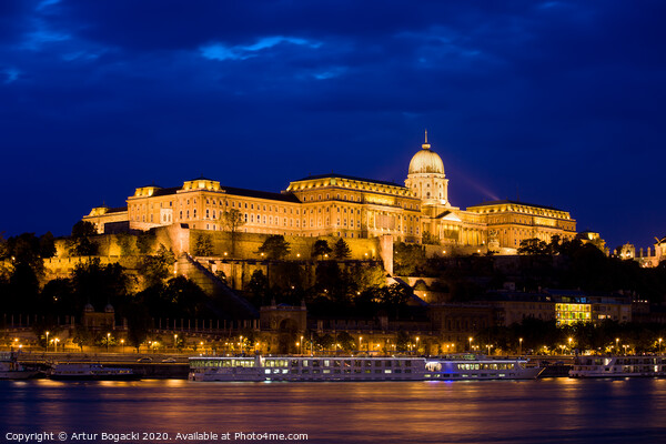 Buda Castle at Night in Budapest Picture Board by Artur Bogacki