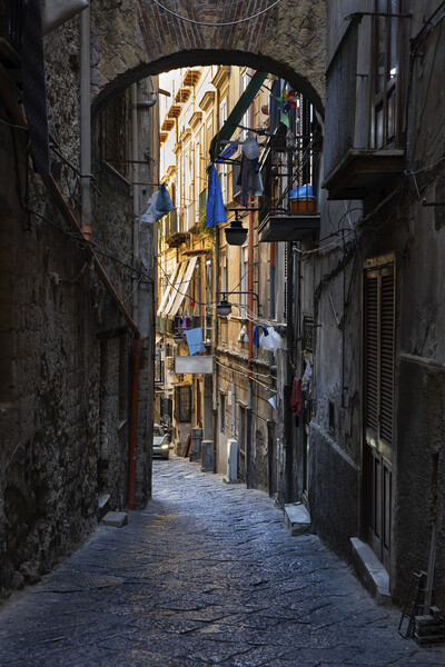 Narrow Street in Naples Picture Board by Artur Bogacki