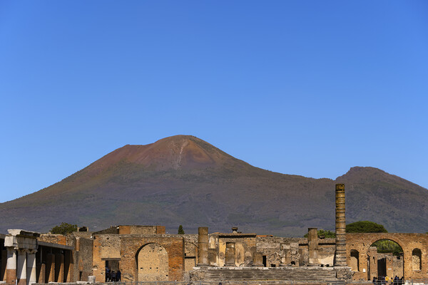 Pompeii Ruins and Mount Vesuvius Picture Board by Artur Bogacki