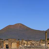 Buy canvas prints of Pompeii Ruins and Mount Vesuvius by Artur Bogacki