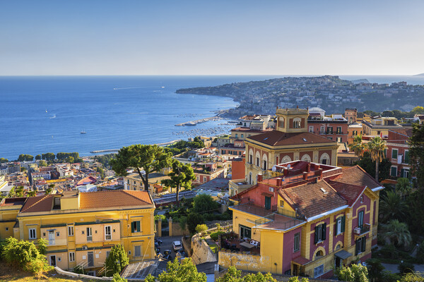 City of Napoli in Italy Picture Board by Artur Bogacki