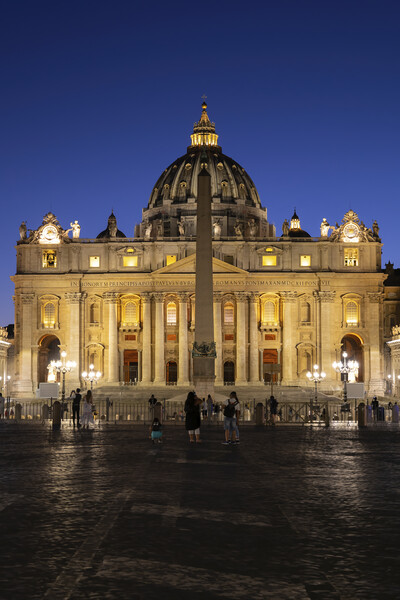 Saint Peter Basilica at Night in Vatican Picture Board by Artur Bogacki