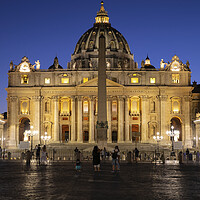 Buy canvas prints of Saint Peter Basilica at Night in Vatican by Artur Bogacki