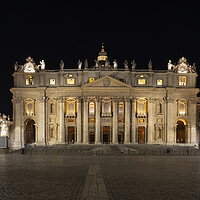 Buy canvas prints of St Peter Basilica at Night in Vatican by Artur Bogacki