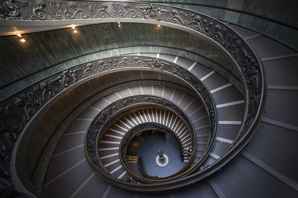 Bramante Staircase In Vatican Picture Board by Artur Bogacki