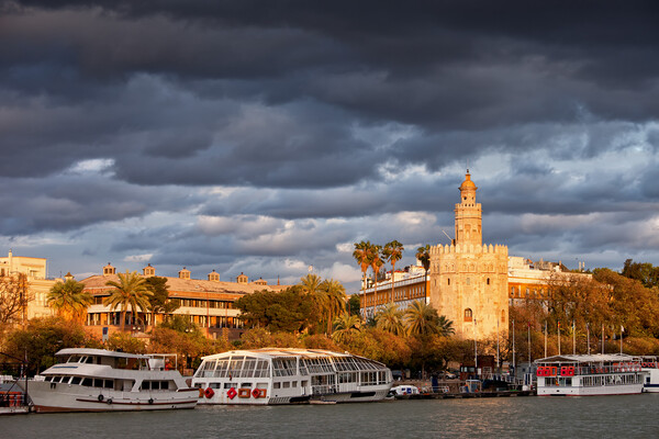 City of Seville at Sunset Picture Board by Artur Bogacki