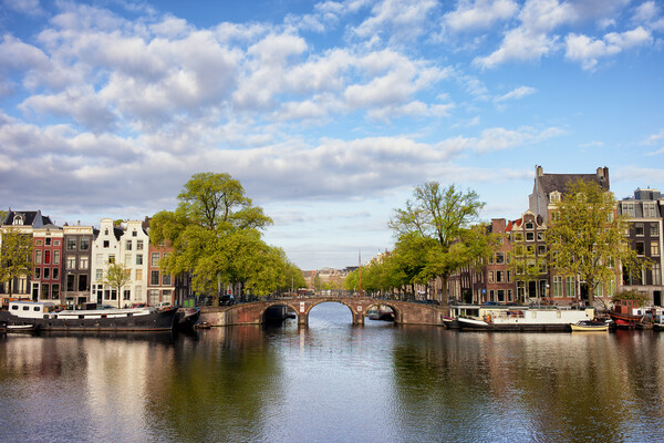 River View of Amsterdam Picture Board by Artur Bogacki