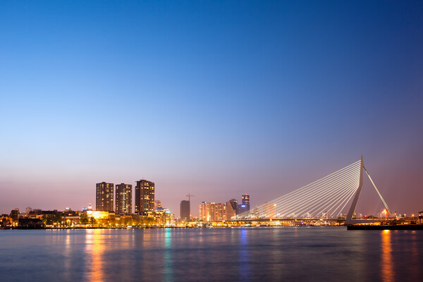 Rotterdam Skyline at Twillight Picture Board by Artur Bogacki