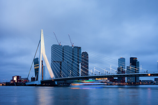 Rotterdam Downtown Skyline at Dusk Picture Board by Artur Bogacki