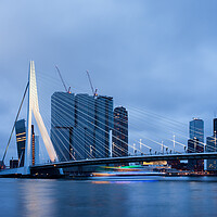 Buy canvas prints of Rotterdam Downtown Skyline at Dusk by Artur Bogacki
