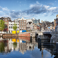 Buy canvas prints of City of Amsterdam by the Amstel River by Artur Bogacki