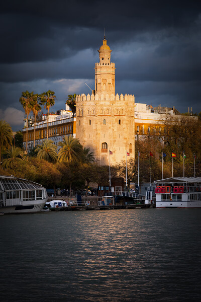 Torre del Oro in Seville at Sunset Picture Board by Artur Bogacki